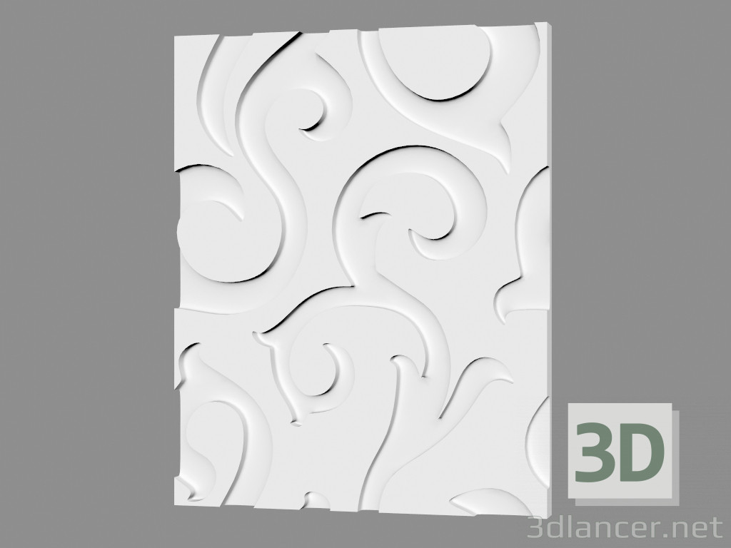 3d model Panel de pared de yeso (artículo 102) - vista previa