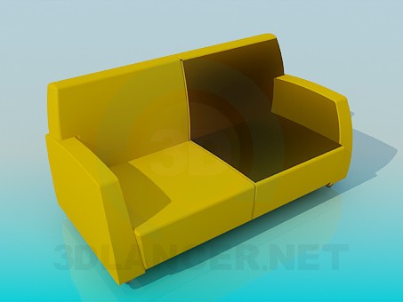 modello 3D Divano - anteprima