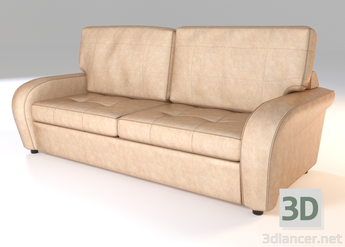 modello 3D di Divano in pelle comprare - rendering