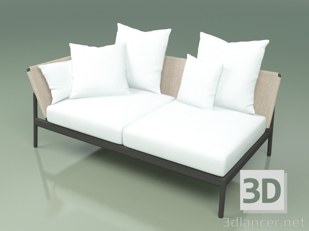 3d model Sofa module right 004 (Metal Smoke, Batyline Sand) - preview