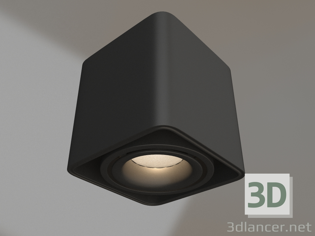 3D Modell Lampe SP-CUBUS-S100x100-8W Warm3000 (BK, 45 Grad, 230V) - Vorschau