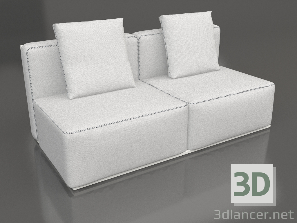 3d model Módulo sofá sección 4 (gris ágata) - vista previa