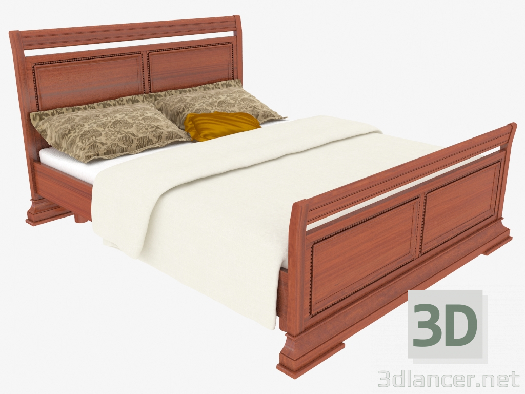 3d model Double bed in classic style 1812 - preview