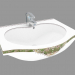 3D modeli Lavabo 548 (yeşil dekorasyon) - önizleme