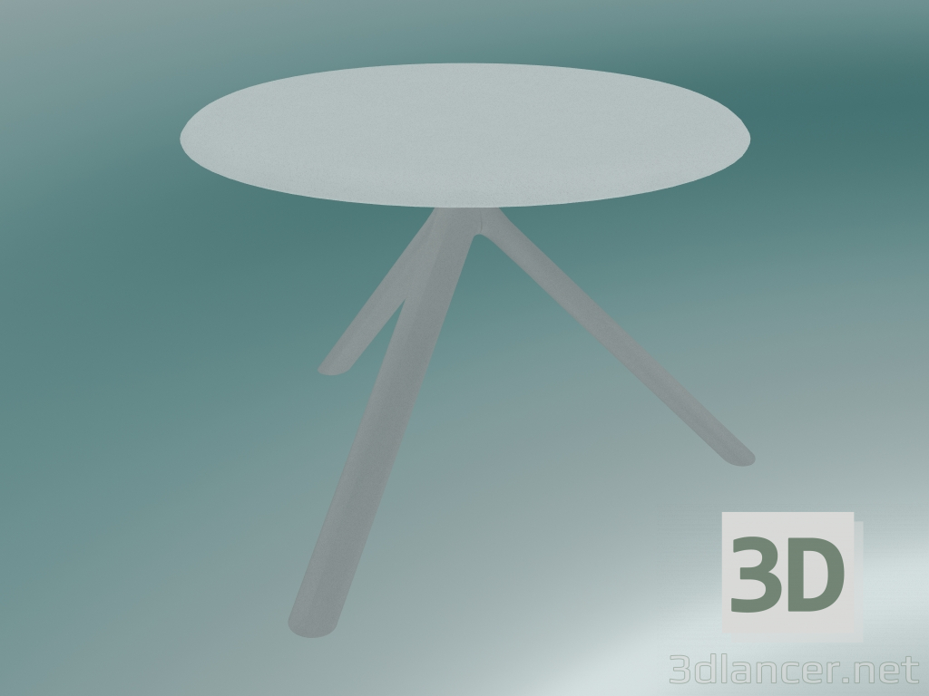 3d model Mesa MIURA (9553-51 (Ø 60cm), H 50cm, blanco, blanco) - vista previa