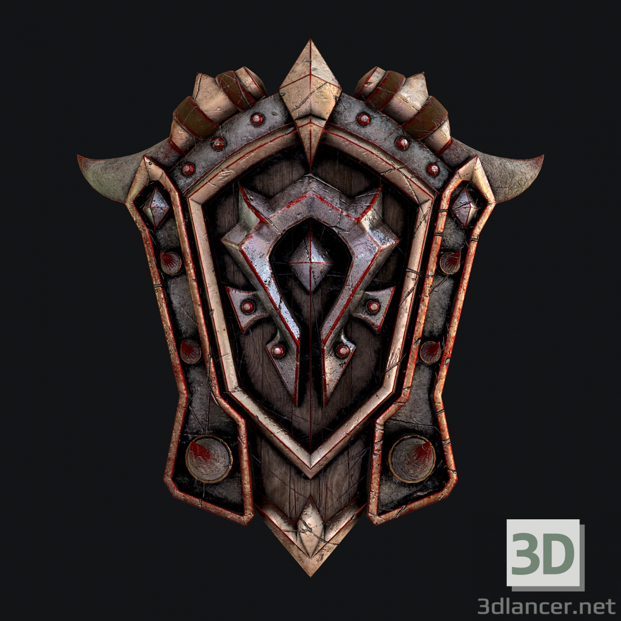 3d Fantasy shield 5 3d model model buy - render