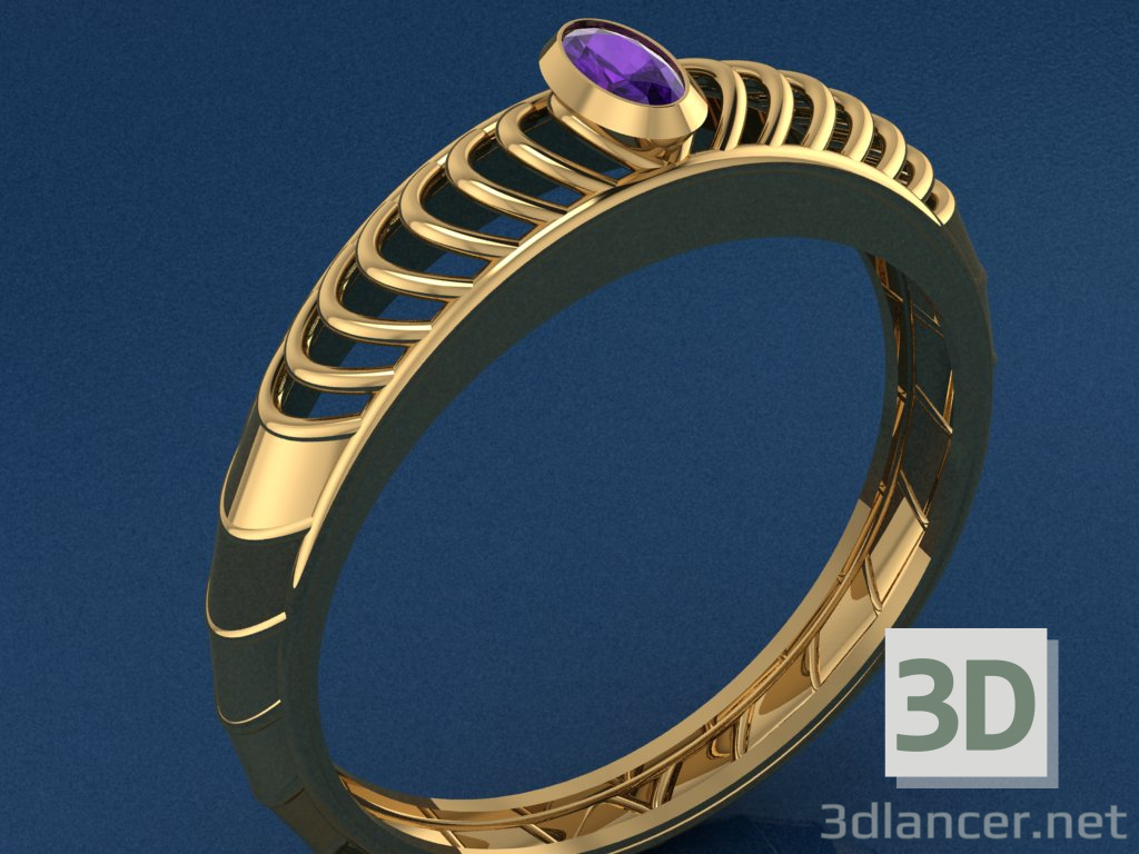 modèle 3D bague femme - preview