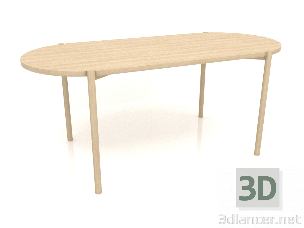 3d модель Стіл обідній DT 08 (прямий торець) (1800х819x754, wood white) – превью