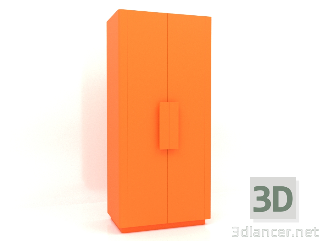 modello 3D Armadio MW 04 vernice (opzione 1, 1000x650x2200, luminoso arancione brillante) - anteprima