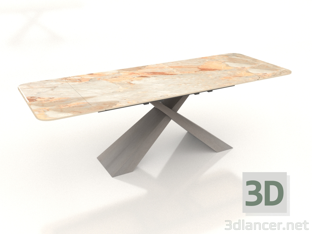 3d model Mesa plegable Torino 160-240 (cerámica gris-roble gris) - vista previa