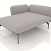 modello 3D Chaise longue 125 con bracciolo 85 a sinistra - anteprima