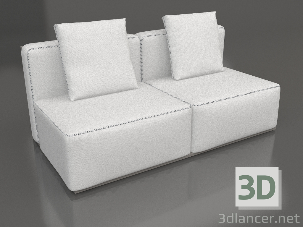 3d model Sofa module, section 4 (Quartz gray) - preview