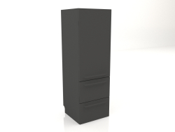 Schrank und zwei Schubladen 60 cm (schwarz)