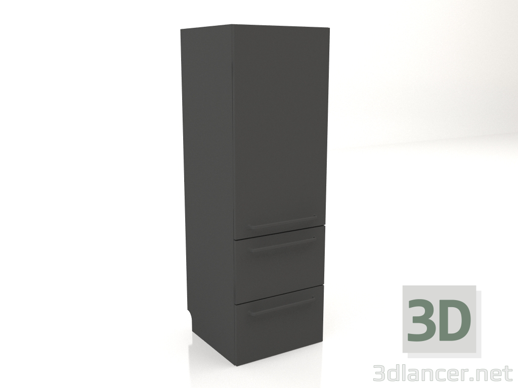 3d модель Шафа і дві шухляди 60 см (black) – превью