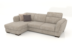 Kelly Sofa mit Ottomane (Marshmallow 22)