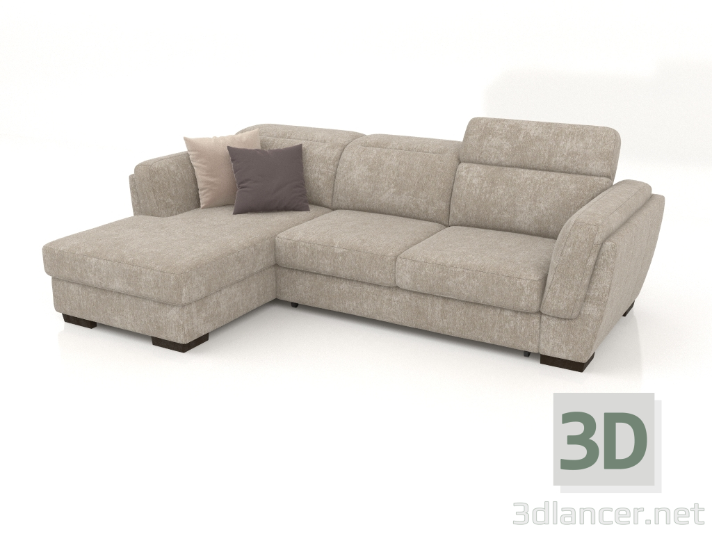 3d model Kelly sofa with ottoman (Marshmallow 22) - preview