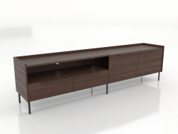 Meuble TV LARGE OPEN 2200 mm (noyer foncé)