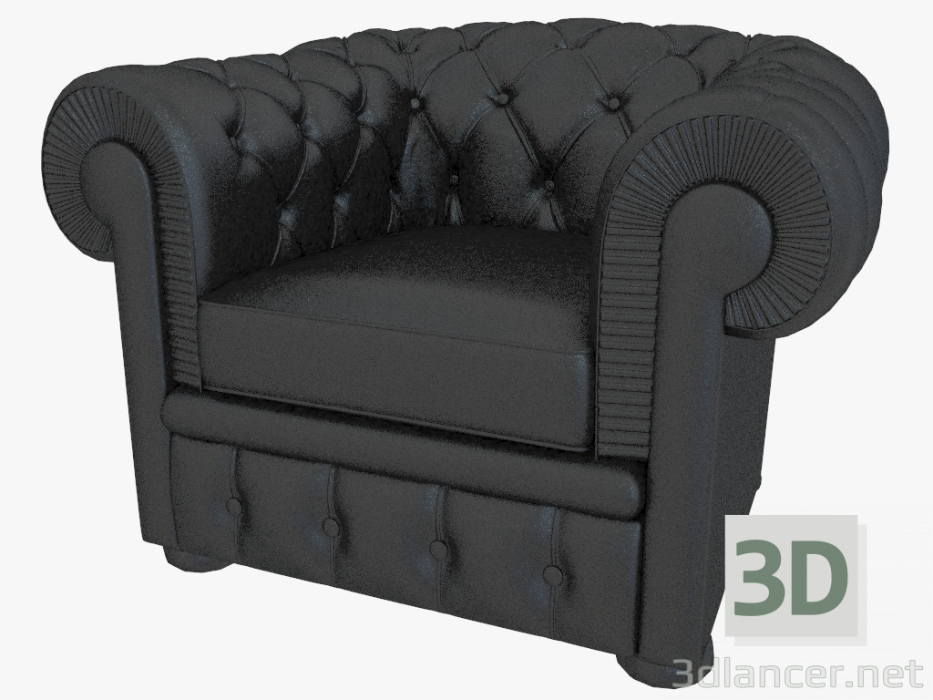 3d model Sillón de cuero clásico SL1001 - vista previa