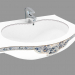 modèle 3D Lavabo 548 (décor bleu) - preview