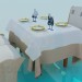 modèle 3D Table dans le restaurant - preview