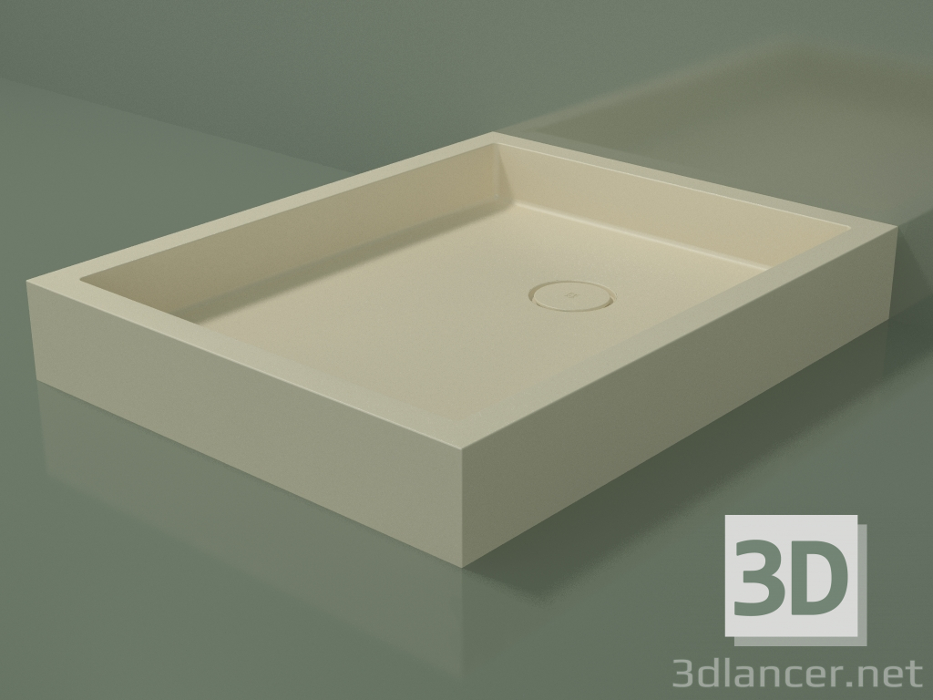 Modelo 3d Base de duche Alto (30UA0147, Bone C39, 80x100 cm) - preview