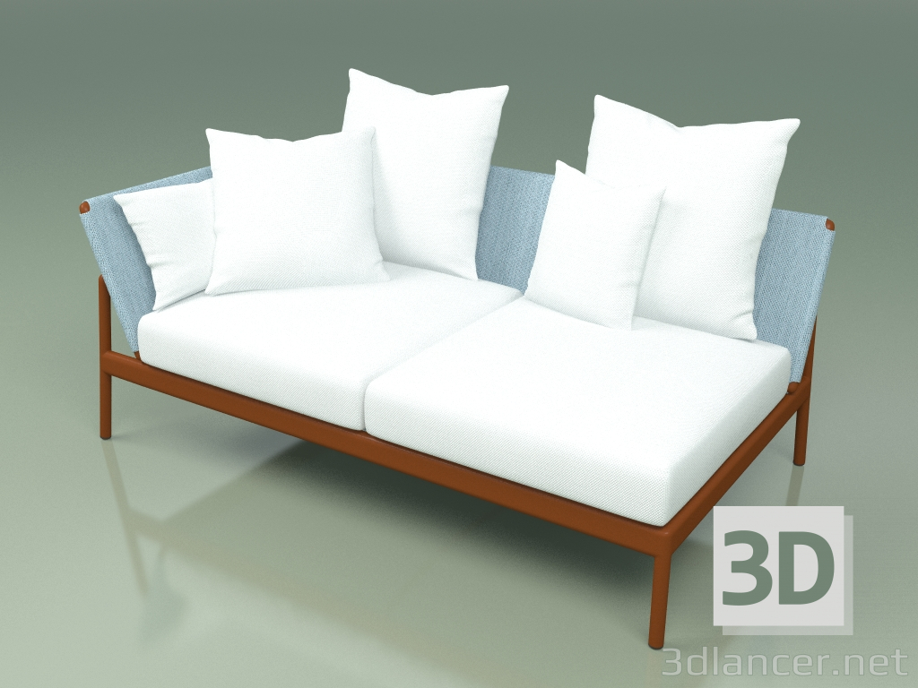 3d model Sofa module right 004 (Metal Rust, Batyline Sky) - preview