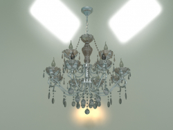 Pendant chandelier Teodore 10103-12 (chrome-smoky crystal)