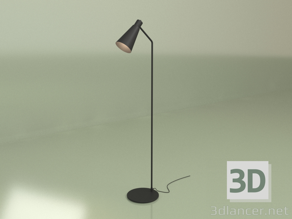 3d model Lámpara de pie OA (negra) - vista previa