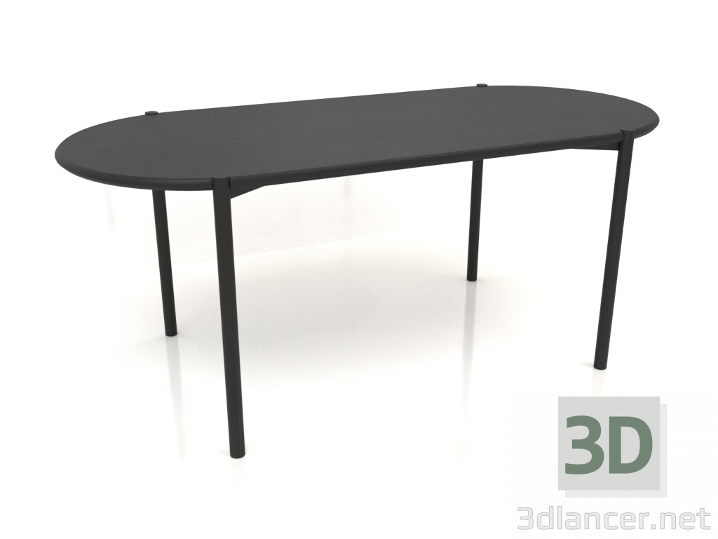 3D Modell Esstisch DT 08 (abgerundetes Ende) (1825x819x754, Holz schwarz) - Vorschau