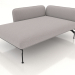 modello 3D Chaise longue 125 con bracciolo 85 a sinistra (001) - anteprima