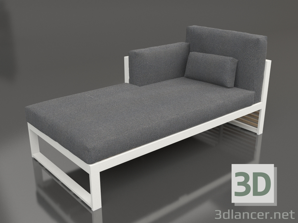 3d model Sofá modular, sección 2 izquierda, respaldo alto (gris ágata) - vista previa