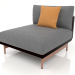 3d model Sofa module, section 3 (Black) - preview