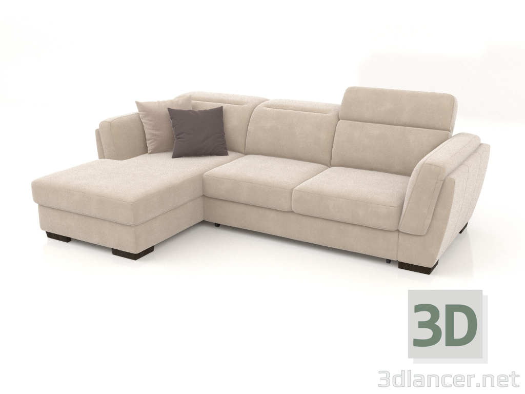 3d model Kelly sofa with ottoman (Perfect Sahara) - preview