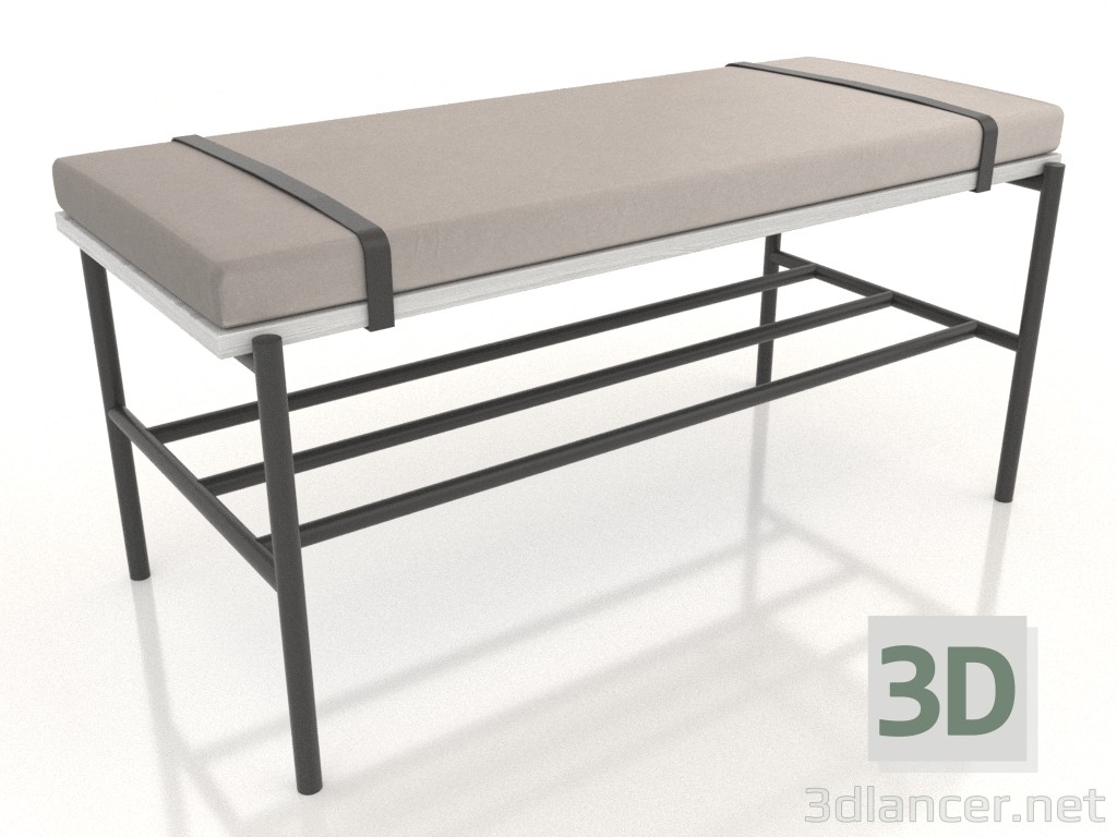 3D Modell Bank 900 mm (weiß RAL 9010) - Vorschau