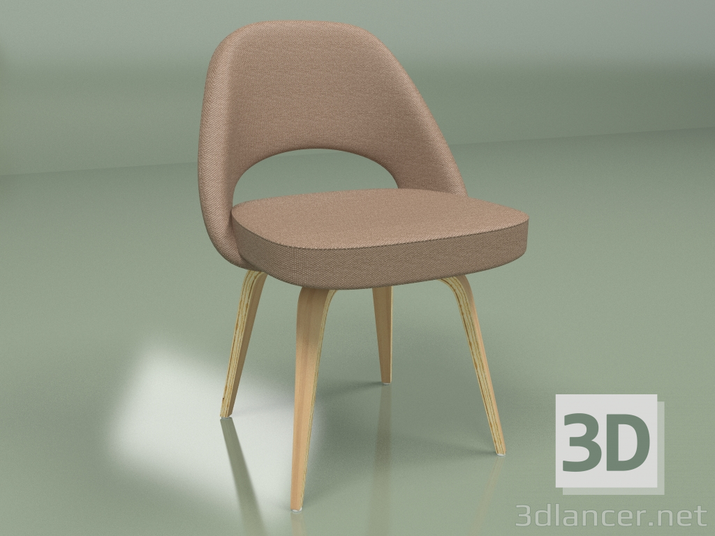 modèle 3D Fauteuil Side 1 (marron clair) - preview