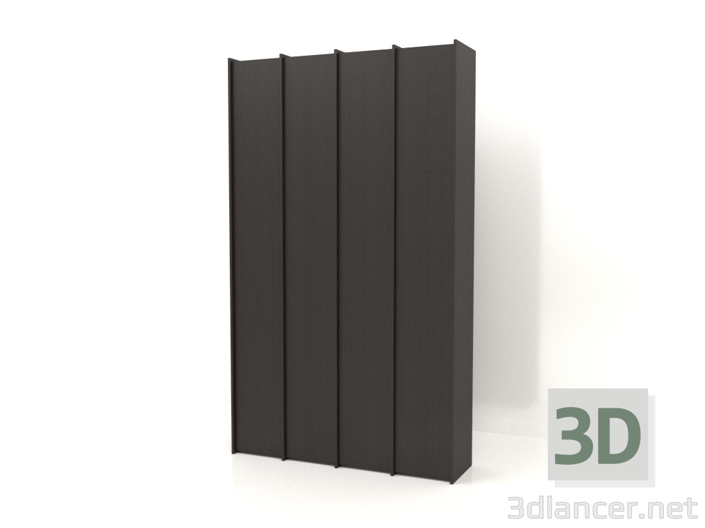 modello 3D Armadio componibile ST 07 (1530x409x2600, legno marrone scuro) - anteprima