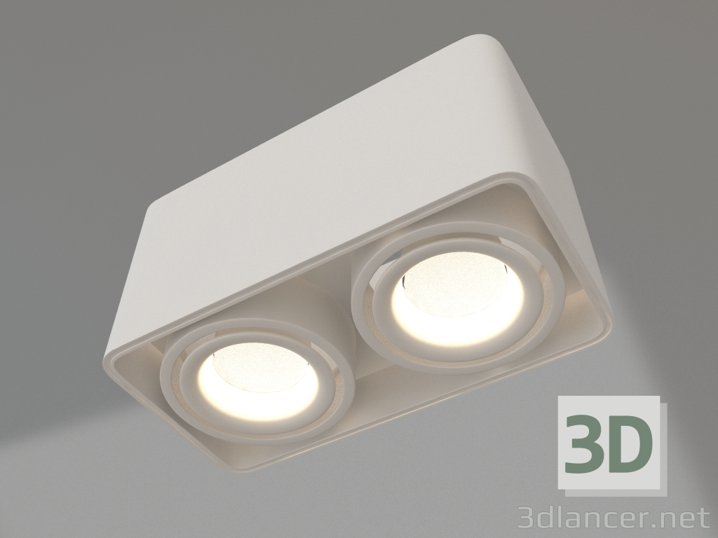 3d model Lamp SP-CUBUS-S195x100-2x8W Warm3000 (WH, 45 deg, 230V) - preview