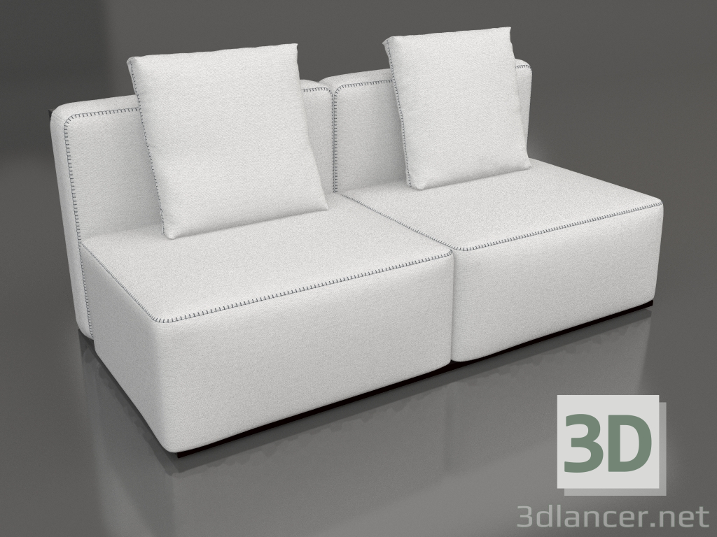 3d model Sofa module, section 4 (Black) - preview