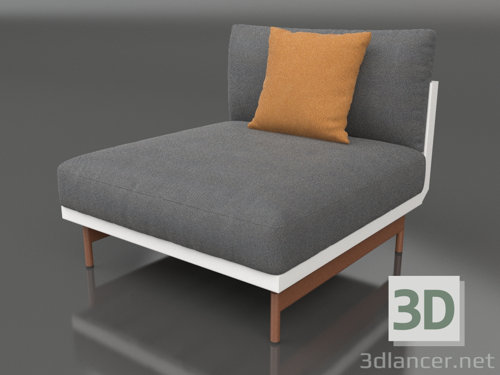 3d model Sofa module, section 3 (White) - preview