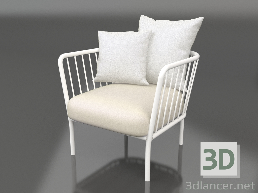 3d model Armchair (White) - preview