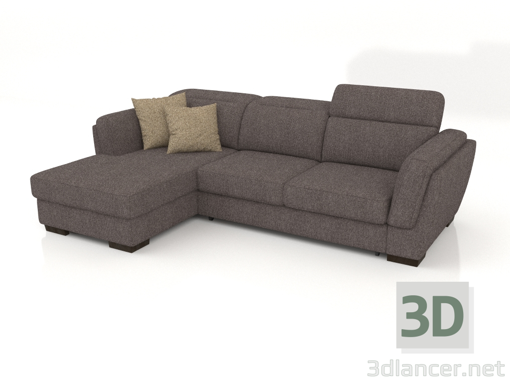 3D Modell Kelly Sofa mit Ottomane (Phantom 1008) - Vorschau