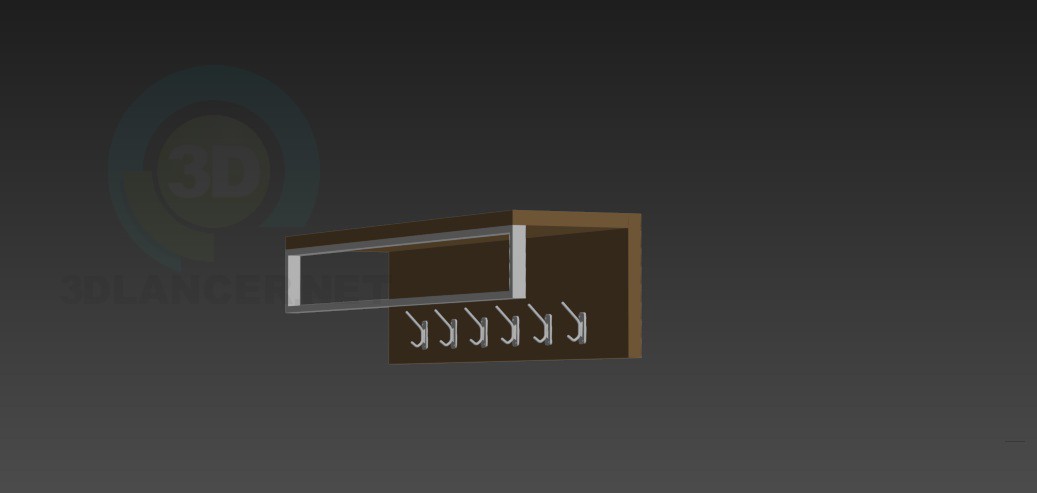 modèle 3D Portemanteau dans le couloir - preview