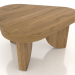 modello 3D Tavolino da caffè COBBLE (XS, rovere naturale) - anteprima