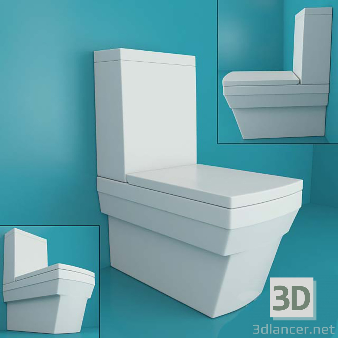 3D Modell WC-Schüssel - Vorschau