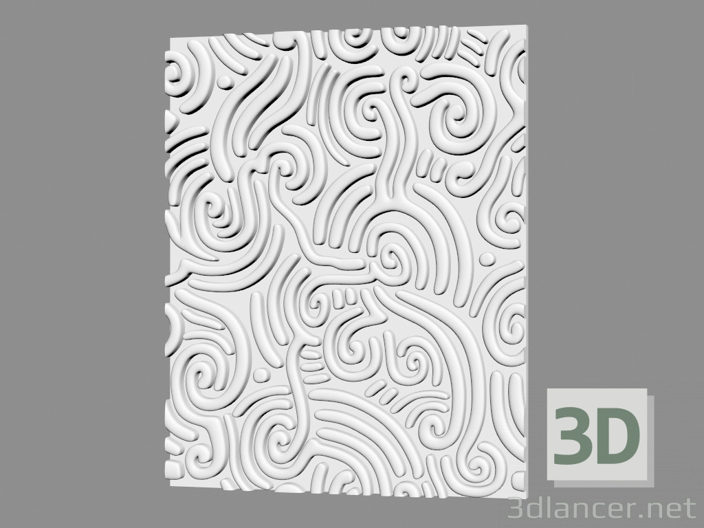 3d model Gypsum wall panel (art. 107) - preview