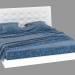 3d model Cama doble Franklyn (216x230x110h) - vista previa