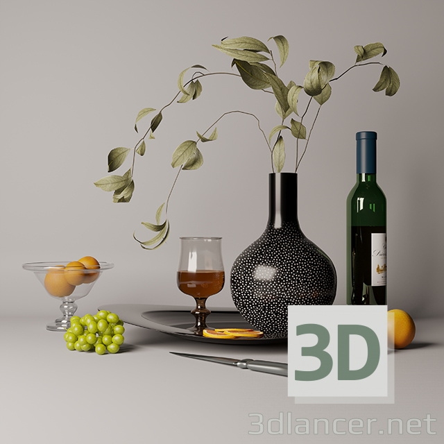 naturaleza muerta 3D modelo Compro - render