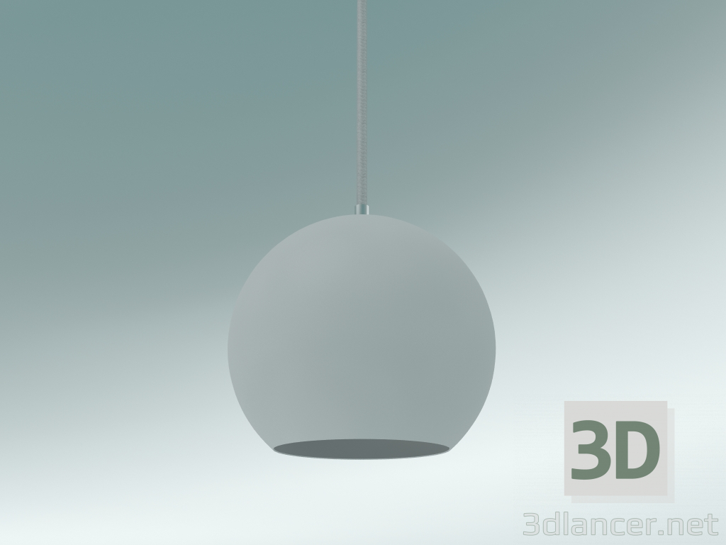 modello 3D Lampada a sospensione Topan (VP6, Ø21cm, H 19cm, bianco opaco) - anteprima