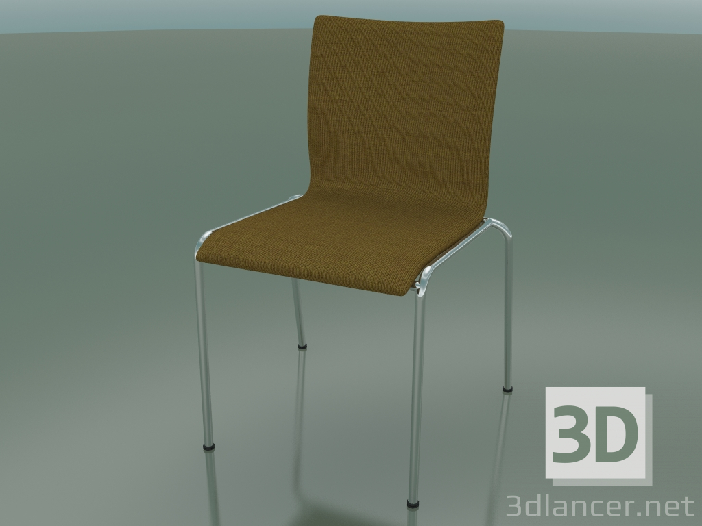 modèle 3D Chaise à quatre pieds et extra-large, avec revêtement en tissu (121) - preview