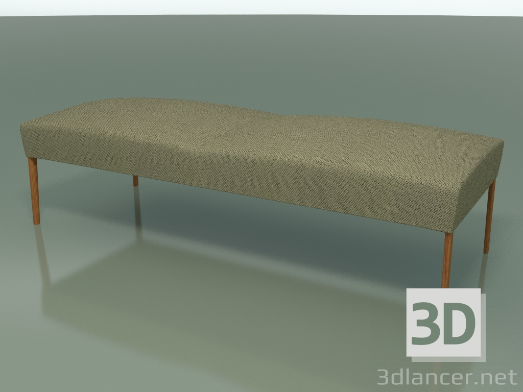 3D Modell Bank Doppel 2714 (Teak-Effekt) - Vorschau